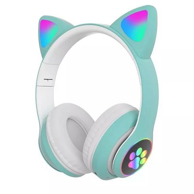 黒いブルートゥース猫のヘッドホーン、ブルートゥースの折り畳み式の無線ヘッドホーン