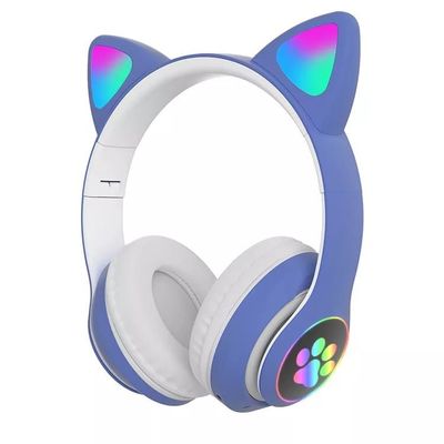 黒いブルートゥース猫のヘッドホーン、ブルートゥースの折り畳み式の無線ヘッドホーン