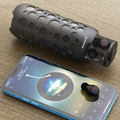 2つハンズフリー屋外の携帯用スピーカーMicが付いている1つのTWS ブルートゥースのイヤホーンの無線電信に付き