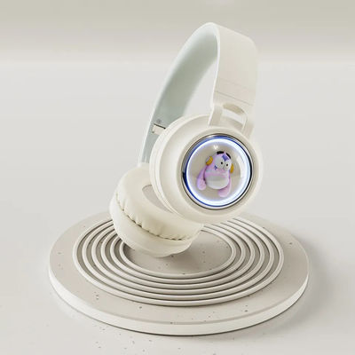 防水無線イヤホン ブルートゥース 5.3のかわいいLED ブルートゥースのヘッドホーン