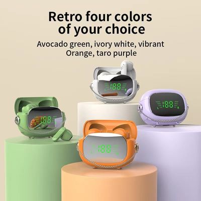 OEM ODMはMacaron ENC LEDデジタル表示装置 ミラーが付いているブルートゥースのイヤホーンを遊ばす