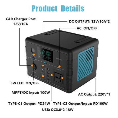 500W ライフポ4太陽動力火車の518wh携帯用動力火車のセリウムROHS FCCの証明書